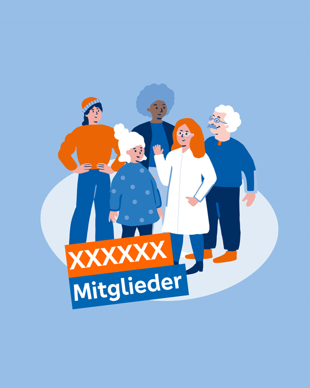 Illustration mit Anzahl der Mitglieder