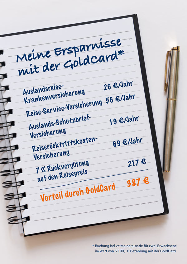 GoldCard Beispielrechnung Sparmöglichkeiten